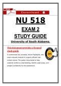 NU 518 Exam 2 Study Guide &lpar;2026&sol;2027&rpar; &lpar;PDF&rpar; &vert; Nursing Theory &vert; University of South Alabama