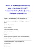 NR507 &sol; NR 507 Advanced Pathophysiology Midterm Exam &lpar;Latest 2026&sol;2027&rpar; &ndash; Comprehensive Review&comma; Practice Questions & Study Guide &vert; Guaranteed Pass