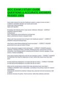 WCC EXAM 2 STUDY GUIDE QUESTIONS & ACCURATE ANSWERS PASSED 100&percnt;