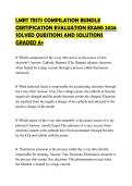 LMRT TESTS COMPILATION BUNDLE CERTIFICATION EVALUATION EXAMS 2026 SOLVED QUESTIONS AND SOLUTIONS GRADED A&plus;