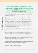 GLST 200 Liberty University Final  Exam Study Guide 2026 Questions and  Answers &lpar;100&percnt; Correct Answers&rpar;  Already Graded A&plus;