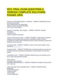 WCC FINAL EXAM QUESTIONS & VERIFIED COMPLETE SOLUTIONS PASSED 100&percnt;
