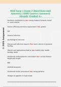 Med Surg 1 Exam 2 Questions and  Answers &lpar;100&percnt; Correct Answers&rpar;  Already Graded A&plus; 