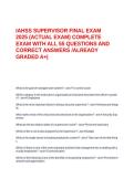 IAHSS SUPERVISOR FINAL EXAM 2025