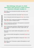 Microbiology lab quiz &num;1 2026  Questions and Answers &lpar;100&percnt; Correct  Answers&rpar; Already Graded A&plus; 