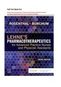 Full Test Bank For Lehne&rsquo;s Pharmacotherapeutics For Advanced Practice Nurses And Physician Assistants 3rd Edition By Jacqueline Burchum&semi; Laura D&period; Rosenthal &vert; 2025-2026&vert;