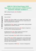 NIMS IS-700&period;b Final Exam 2026  Questions and Answers &lpar;100&percnt; Correct  Answers&rpar; Already Graded A&plus; 
