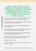NR 566 FINAL EXAM &lpar;2 LATEST  VERSIONS&rpar; &sol; NR566 FINAL EXAM 200&plus;  QUESTIONS & ANSWERS &sol; ADVANCED  PHARMACOLOGY FOR CARE OF  FAMILY&vert;AGRADE 2026 Questions and  Answers &lpar;100&percnt; Correct Answers&rpar;  Already Graded A&plus; 