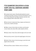 FTCE ELEMENTARY EDUCATION K-6 EXAM SCRIPT 2026 FULL QUESTIONS ANSWERS STUDY GUIDE
