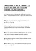 GEN 499 WEEK 4 CRITICAL THINKING QUIZ ACTUAL TEST PAPER 2026 QUESTIONS ANSWERS SOLUTIONS GRADED A&plus;