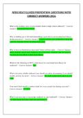 NFHS HEAT ILLNESS PREVENTION QUESTIONS WITH CORRECT ANSWERS 2026