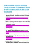 Road Construction Inspector Certification  Exam Questions And Correct Answers &lpar;Verified  Answers&rpar; Plus Rationales 2026 Q&A &vert; Instant  Download Pdf