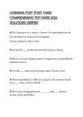 LOUISIANA POST STUDY GUIDE COMPREHENSIVE TEST PAPER 2026 SOLUTIONS VERIFIED