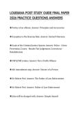 LOUISIANA POST STUDY GUIDE FINAL PAPER 2026 PRACTICE QUESTIONS ANSWERS