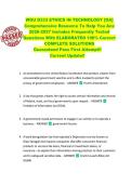 WGU D333 ETHICS IN TECHNOLOGY &lbrack;OA&rsqb;  Comprehensive Resource To Help You Ace  2026-2027 Includes Frequently Tested  Questions With ELABORATED 100&percnt; Correct  COMPLETE SOLUTIONS  Guaranteed Pass First Attempt&excl;&excl;   Current Update&excl;&excl; 