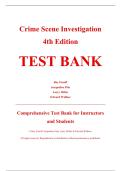 Title&colon; Complete Test Bank - Crime Scene Investigation&comma; 4th Edition &ndash; Roy Fenoff&comma; Jacqueline Fish&comma; Larry Miller&comma; Edward Wallace &ndash; ISBN 9780367204679 &lpar;All Chapters 1&ndash;15 Covered&rpar;