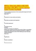 PHTLS TRAUMA PHTLS REVIEW Questions with 100- Correct Answers Latest Version Top Rated 
