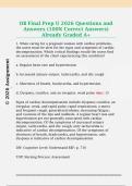 OB Final Prep U 2026 Questions and  Answers &lpar;100&percnt; Correct Answers&rpar;  Already Graded A&plus; 