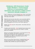 Oklahoma APK-Elementary Study  Guide &lpar;Module 2&colon; Instructional  Delivery & Assessment&rpar; 2026  Questions and Answers &lpar;100&percnt; Correct  Answers&rpar; Already Graded A&plus;