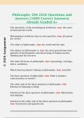 Philosophy 200 2026 Questions and  Answers &lpar;100&percnt; Correct Answers&rpar;  Already Graded A&plus;