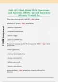 Poli 101 Final Exam 2026 Questions  and Answers &lpar;100&percnt; Correct Answers&rpar;  Already Graded A&plus;