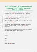 psyc 300 exam 1 2026 Questions and  Answers &lpar;100&percnt; Correct Answers&rpar;  Already Graded A&plus;