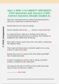 Quiz 5 PHSC 210 LIBERTY UNIVERSITY  2026 Questions and Answers &lpar;100&percnt;  Correct Answers&rpar; Already Graded A&plus;