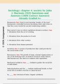 Sociology&colon; chapter 4&colon; society by John  J&period; Macionis 2026 Questions and  Answers &lpar;100&percnt; Correct Answers&rpar;  Already Graded A&plus; 