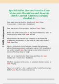 Special Boiler License Practice Exam  Minnesota Questions and Answers  &lpar;100&percnt; Correct Answers&rpar; Already  Graded A&plus; 
