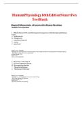 TEST BANK Human Physiology &lpar;16th Ed&rpar; By Stuart Fox&vert; All Chapters Graded A&plus;
