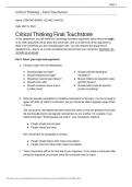 Critical Thinking Touchstone 4 Template &vert; 2026 Complete Assignment Guide & Verified Solutions