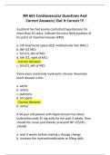 NR 661-Cardiovascular Questions And Correct Answers&vert; Get It Correct &excl;&excl;&excl;