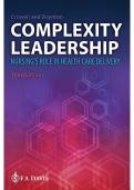 Test Bank for Complexity Leadership&colon; Nursing's Role in Health Care Delivery 3rd Edition