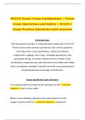 NCCCO Tower Crane Certification &ndash; Tower Crane Operations and Safety &vert; NCCCO &vert; Exam Practice Questions with Answers