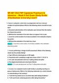 NR 667 CEA FNP Capstone Practicum & Intensive &ndash; Week 8 Exit Exam Study Guide &lpar;Chamberlain University&rpar; new&excl;&excl;&excl;