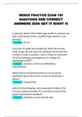 WEBCE PRACTICE EXAM 100 QUESTIONS AND CORRECT ANSWERS 2026 GET IT RIGHT &excl;&excl;&excl;