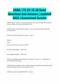 UGBA 175 CH 19-20 Exam Questions And Answers &vert; Updated 2026 &vert; Guaranteed Success
