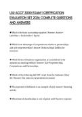 LSU ACCT 2000 EXAM 1 CERTIFICATION EVALUATION SET 2026 COMPLETE QUESTIONS AND ANSWERS