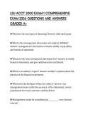 LSU ACCT 2000 EXAM 1 COMPREHENSIVE EXAM 2026 QUESTIONS AND ANSWERS GRADED A&plus;