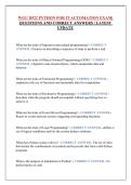 WGU D522 PYTHON FOR IT AUTOMATION EXAM&vert; QUESTIONS AND CORRECT ANSWERS &vert; LATEST UPDATE