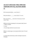 LSU ACCT 2000 EXAM 1 FINAL PAPER 2026 QUESTIONS WITH FULL SOLUTION GRADED A&plus;