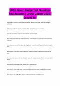 UNCC Green Badge Test Questions And Answers &vert; Latest Update 2026 &vert; Graded A&plus;