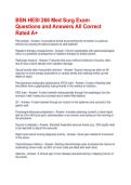 BSN HESI 266 Med Surg Exam Questions and Answers All Correct Rated A&plus;