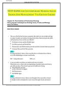 Test Bank For Contemporary Nursing Issues Trends And Management 7th Edition By Cherry And Jacob Chapter 1-28&vert;Complete Guide A&plus;