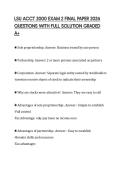 LSU ACCT 2000 EXAM 2 FINAL PAPER 2026 QUESTIONS WITH FULL SOLUTION GRADED A&plus;