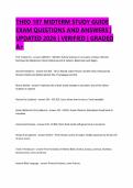 THEO 107 MIDTERM STUDY GUIDE EXAM QUESTIONS AND ANSWERS &vert; UPDATED 2026 &vert; VERIFIED &vert; GRADED A&plus;
