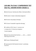 LSUS MBA 706 EXAM 1 COMPREHENSIVE TEST 2026 FULL ANSWERS REVIEW GRADED A&plus;