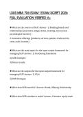 LSUS MBA 706 EXAM 1 EXAM SCRIPT 2026 FULL EVALUATION VERIFIED A&plus;