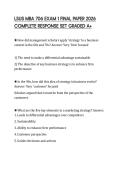 LSUS MBA 706 EXAM 1 FINAL PAPER 2026 COMPLETE RESPONSE SET GRADED A&plus;