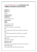 WGU PYTHON D522 EXAM &vert; QUESTIONS AND CORRECT ANSWERS &vert; LATEST UPDATE